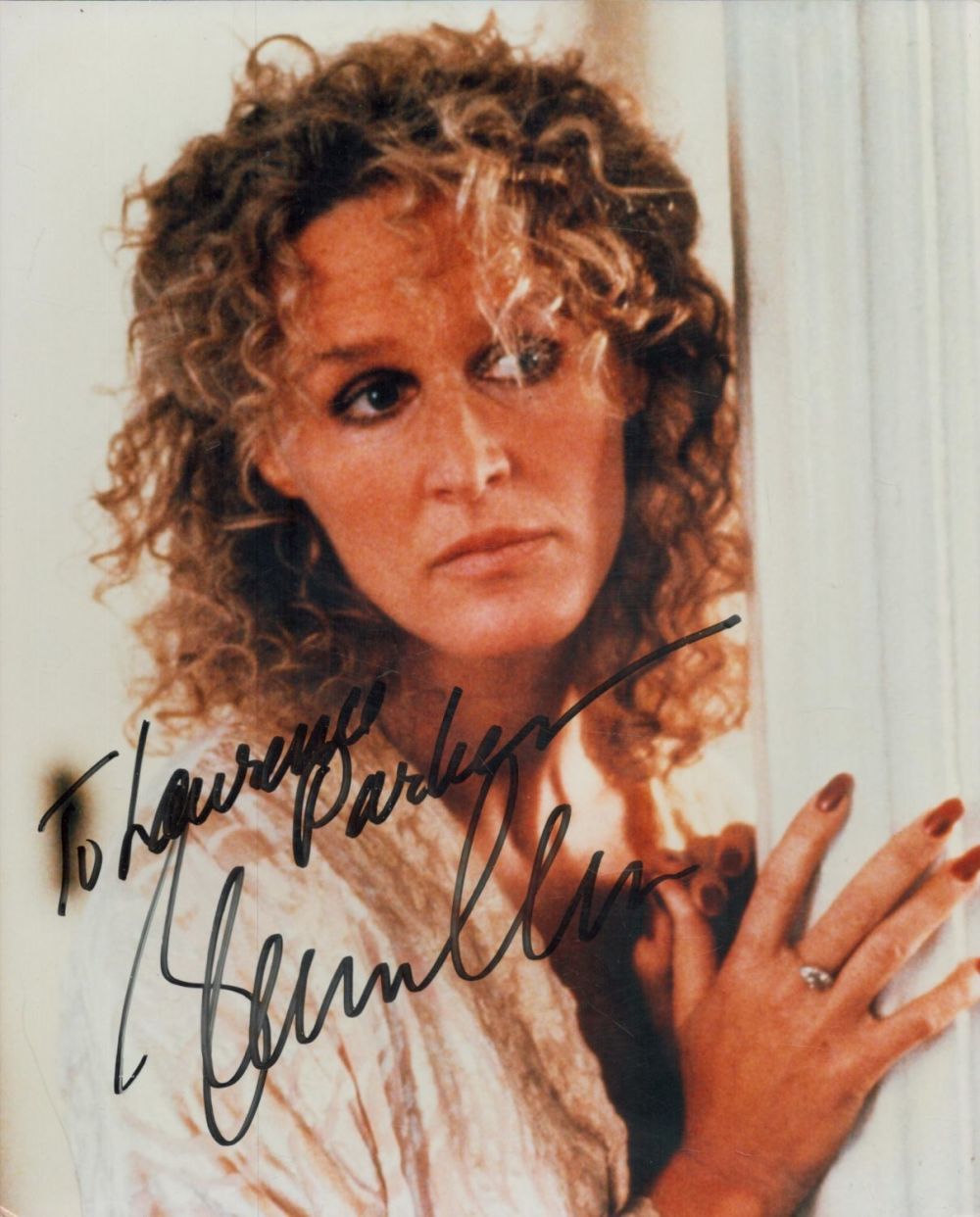 Lot 306: GLENN CLOSE American Actress signed 'Fatal Attraction' 8x10...
