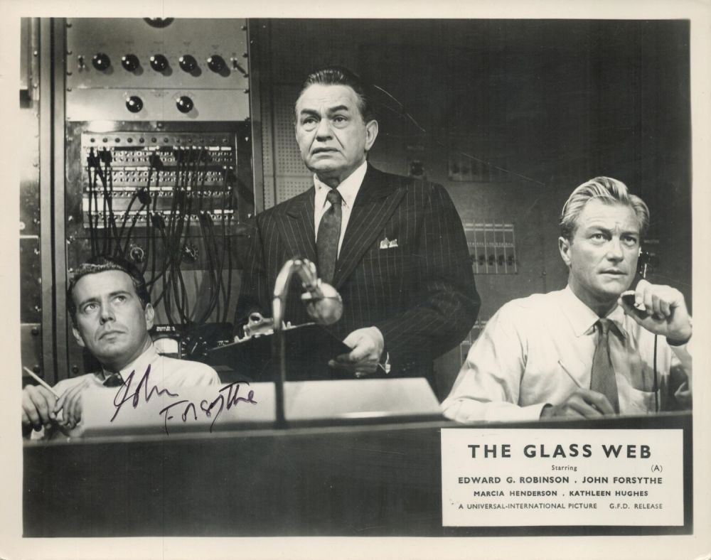 Lot 310: JOHN FORSYTHE American Actor signed vintage 'The Glass...
