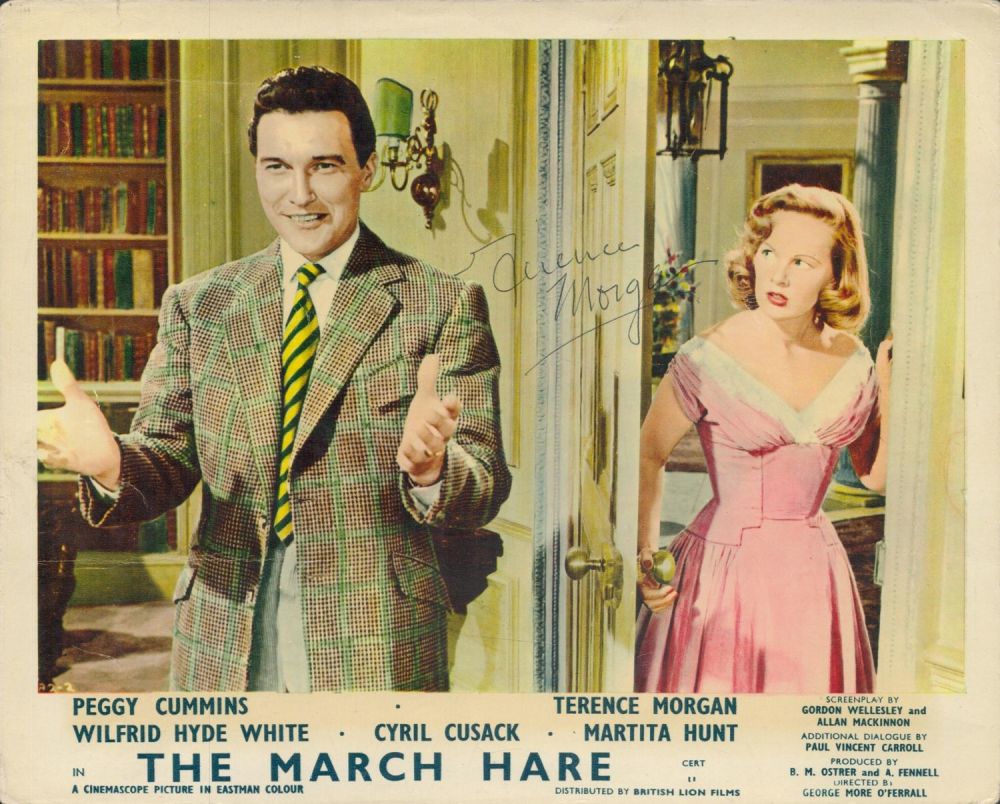 Lot 320: TERENCE MORGAN English Actor signed vintage 'The March...