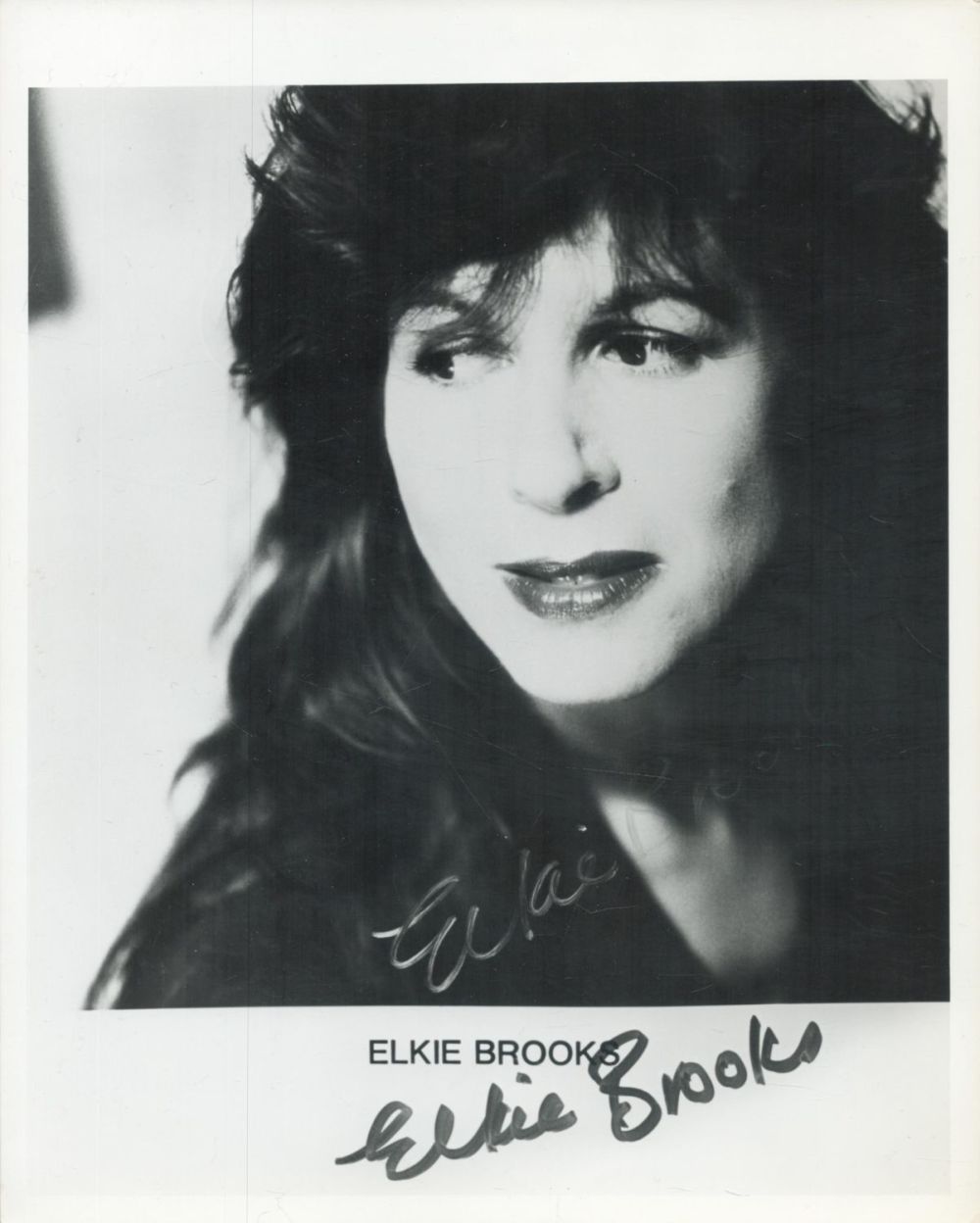 Lot 327: ELKIE BROOKS English Rock Singer signed Promo 8x10...