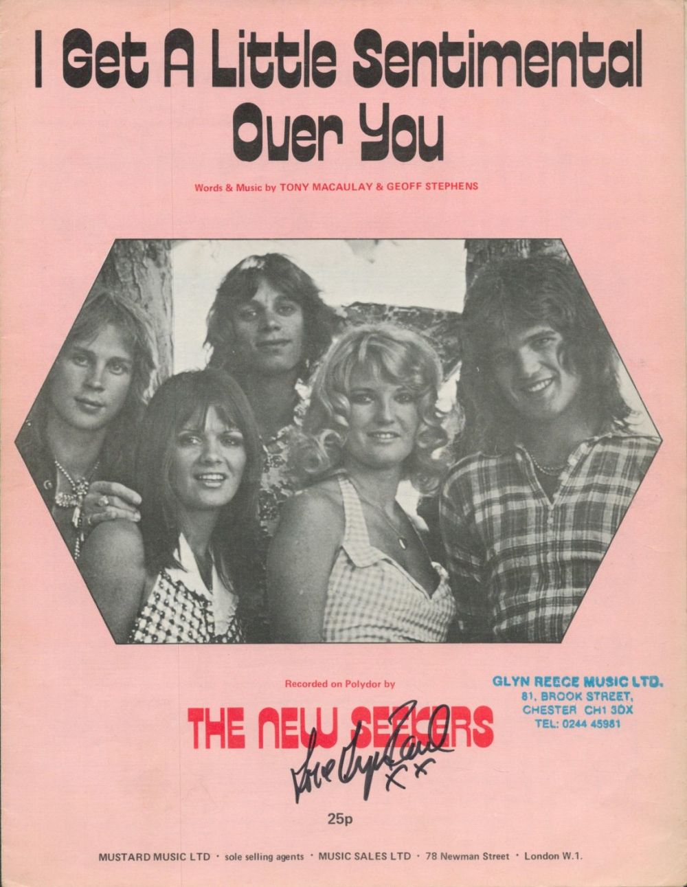 Lot 332: THE NEW SEEKERS British Pop Group signed vintage...