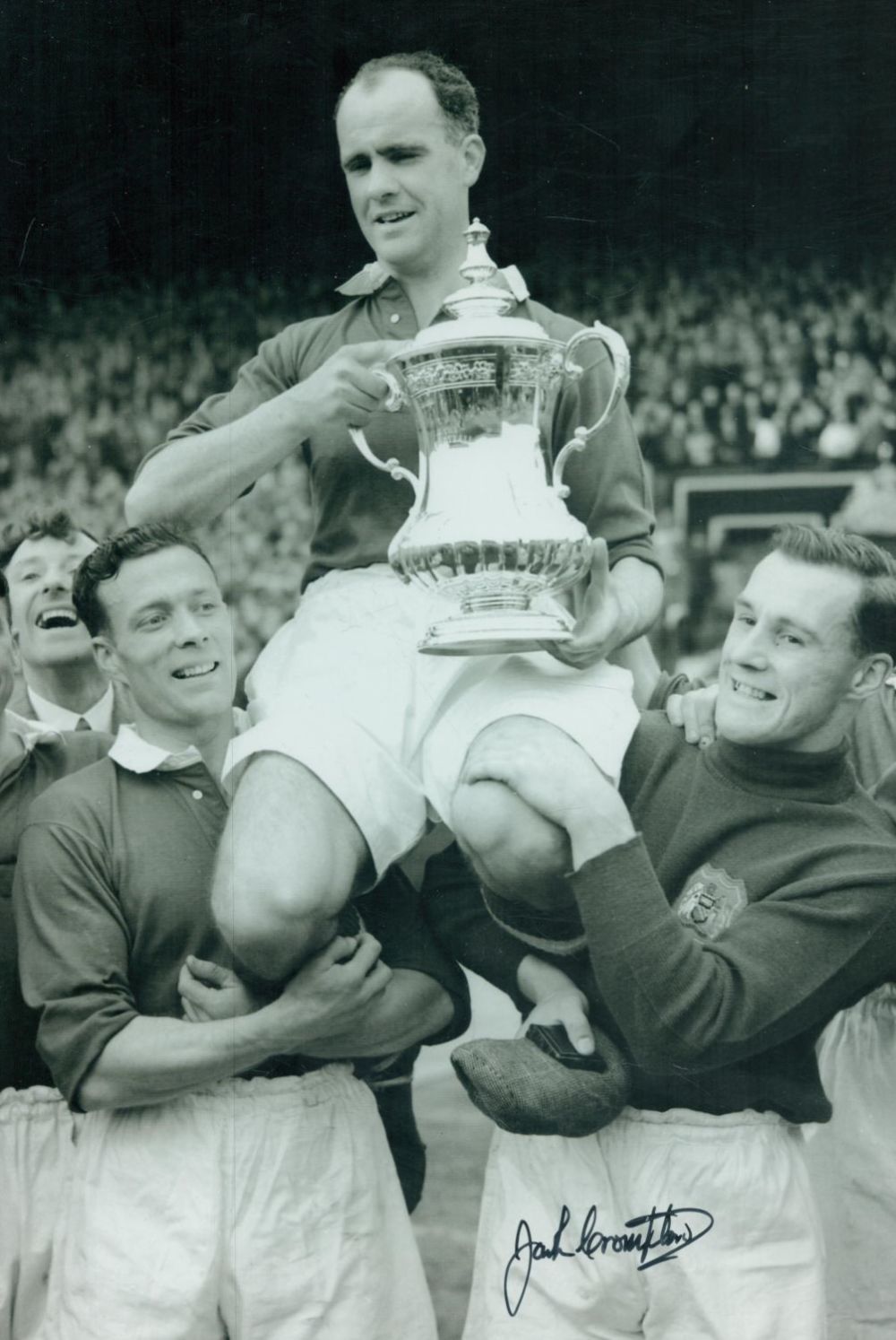Lot 338: JACK CROMPTON signed Manchester United F A Cup...