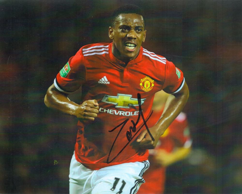 Lot 342: ANTHONY MARTIAL signed Manchester United 8x10 Photo. Good...