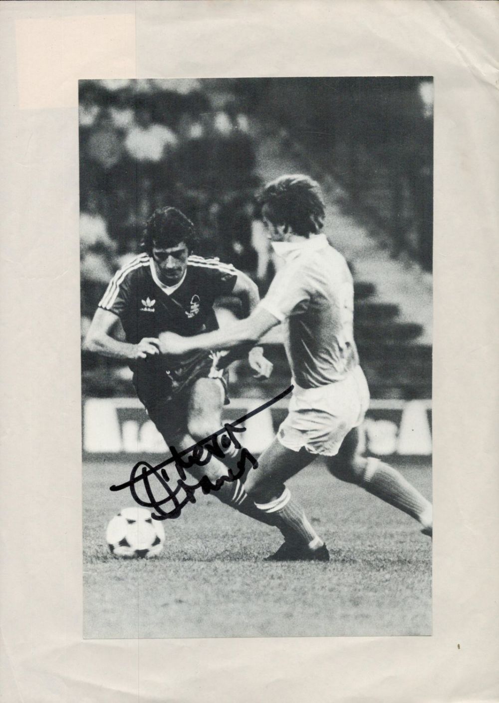Lot 358: Trevor Francis signed 12x8 black and white photo...