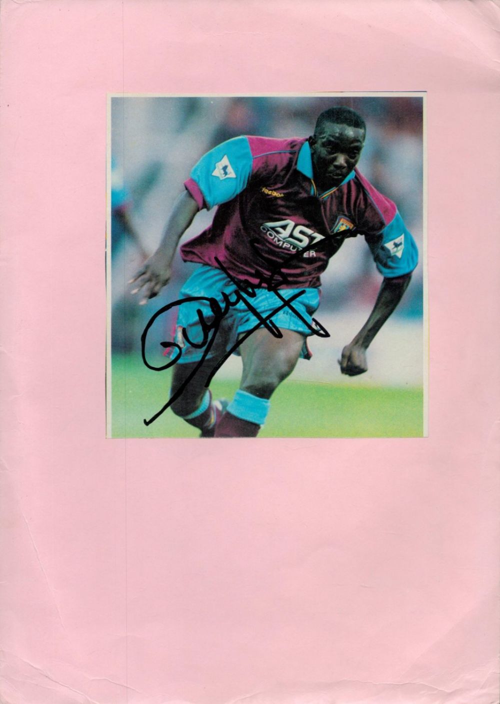 Lot 362: Dwight Yorke 12x8 signature piece. Good condition. All...