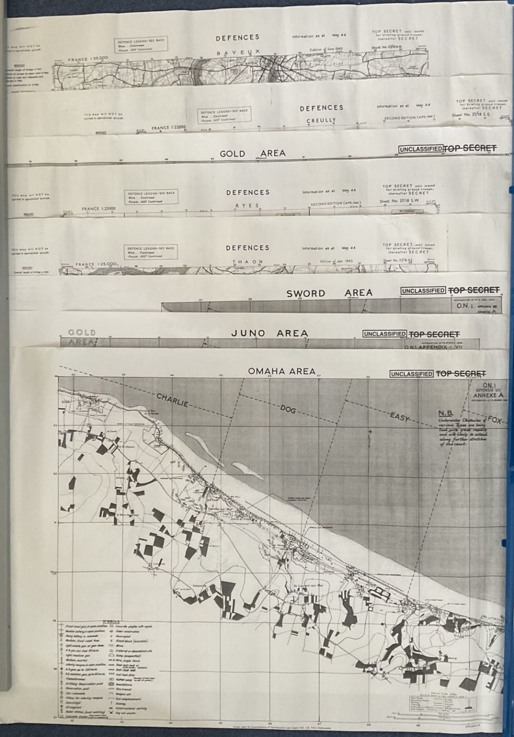 Lot 426: 9 WW2 Copies of various Normandy beaches and...