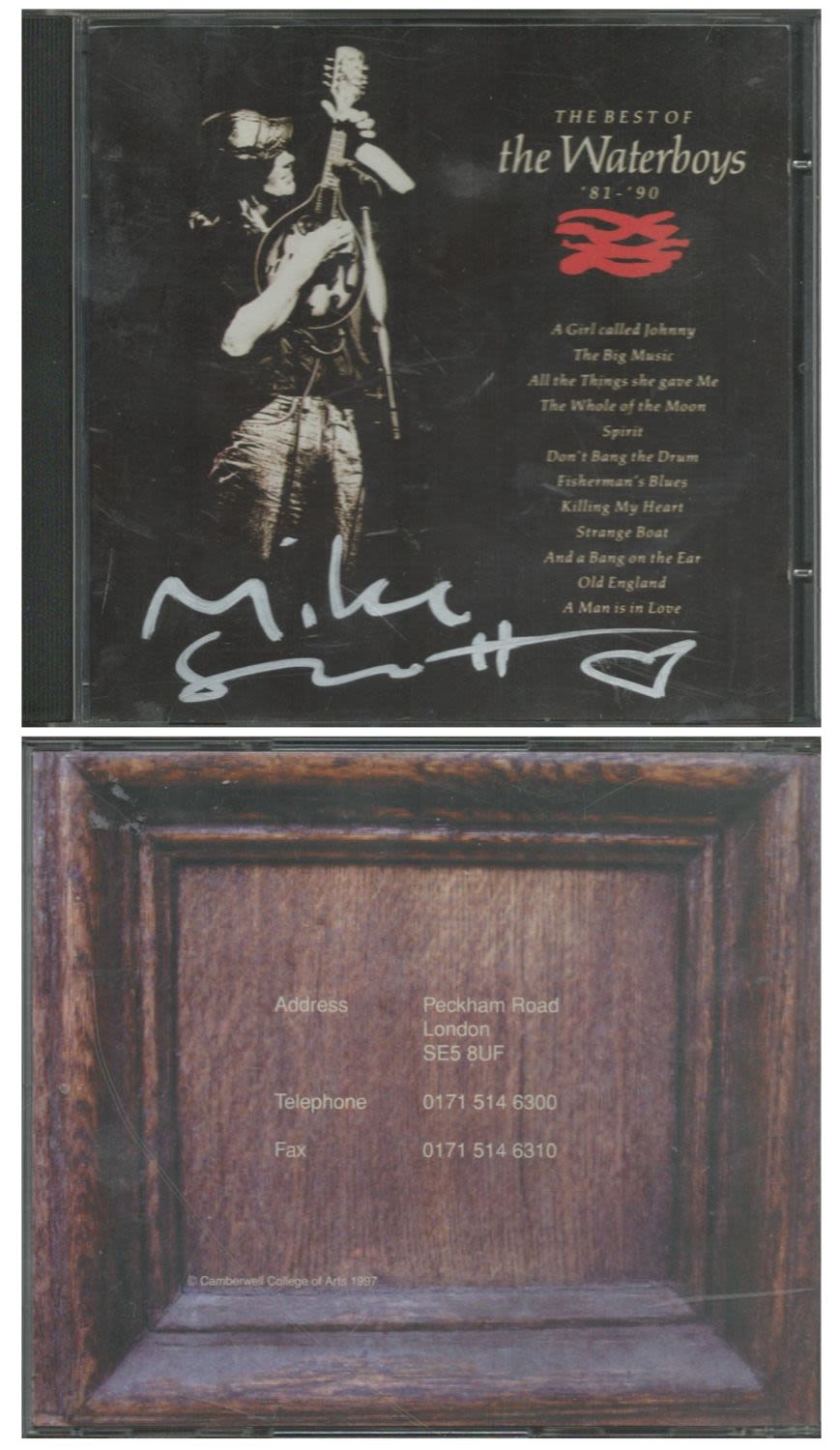 Lot 436: Mike Scott signed The Waterboys '81-90' CD. Disc...