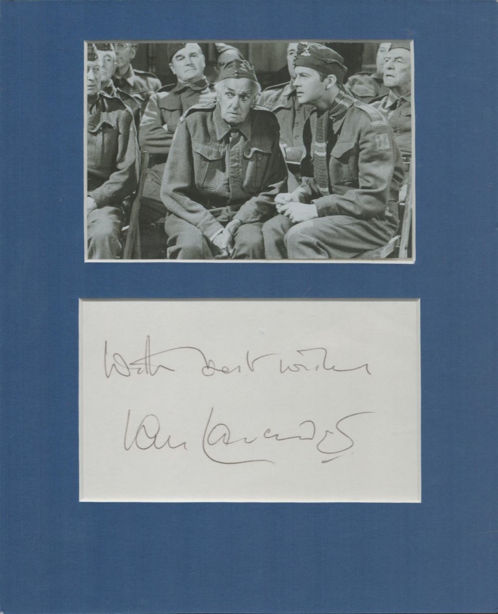 Lot 447: Ian Lavender signature piece mounted below black and...