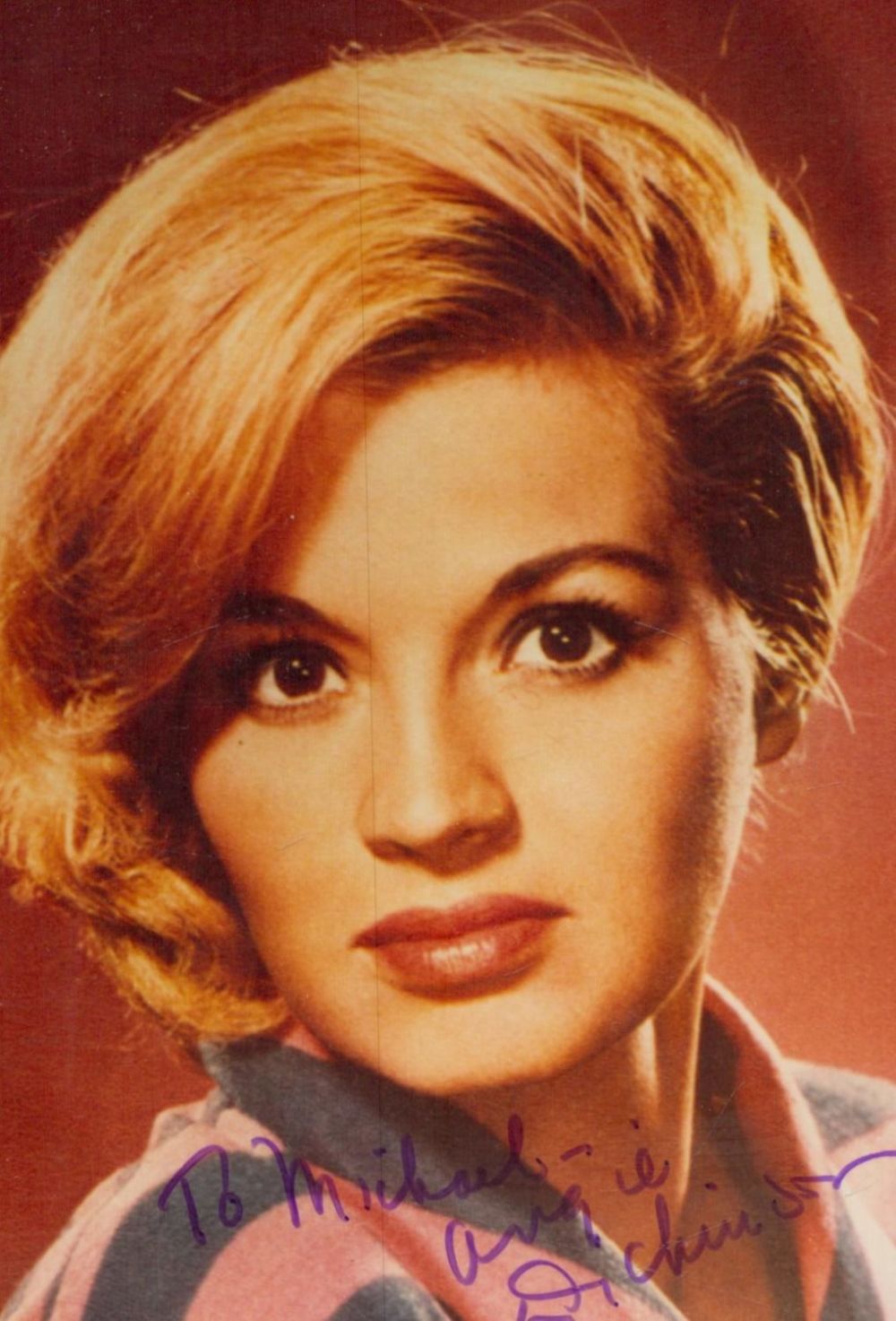 Lot 460: Angie Dickinson signed 6x4inch colour photo. Dedicated. Good...