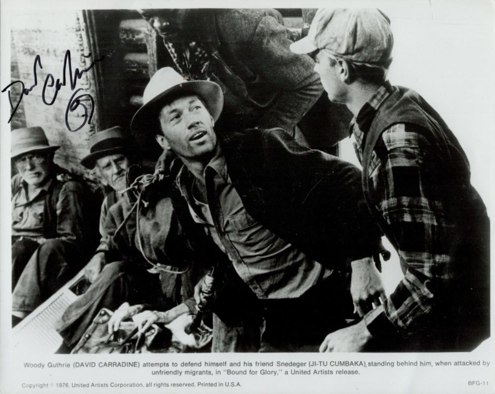 Lot 20: David Carradine American Actor Signed 'Bound For Glory'...