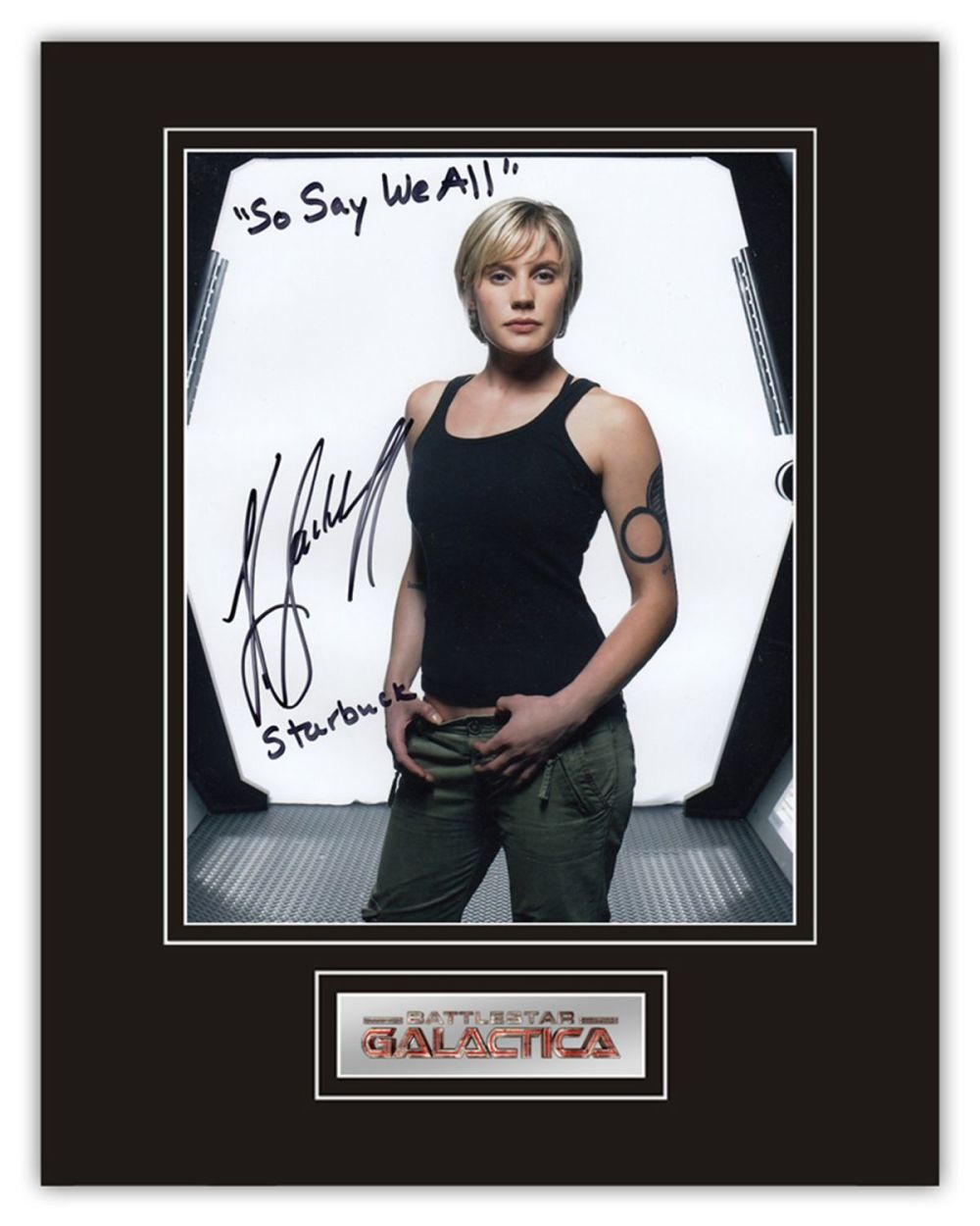 Lot 53: SALE! Battlestar Galactica Katee Sackhoff hand signed professionally...
