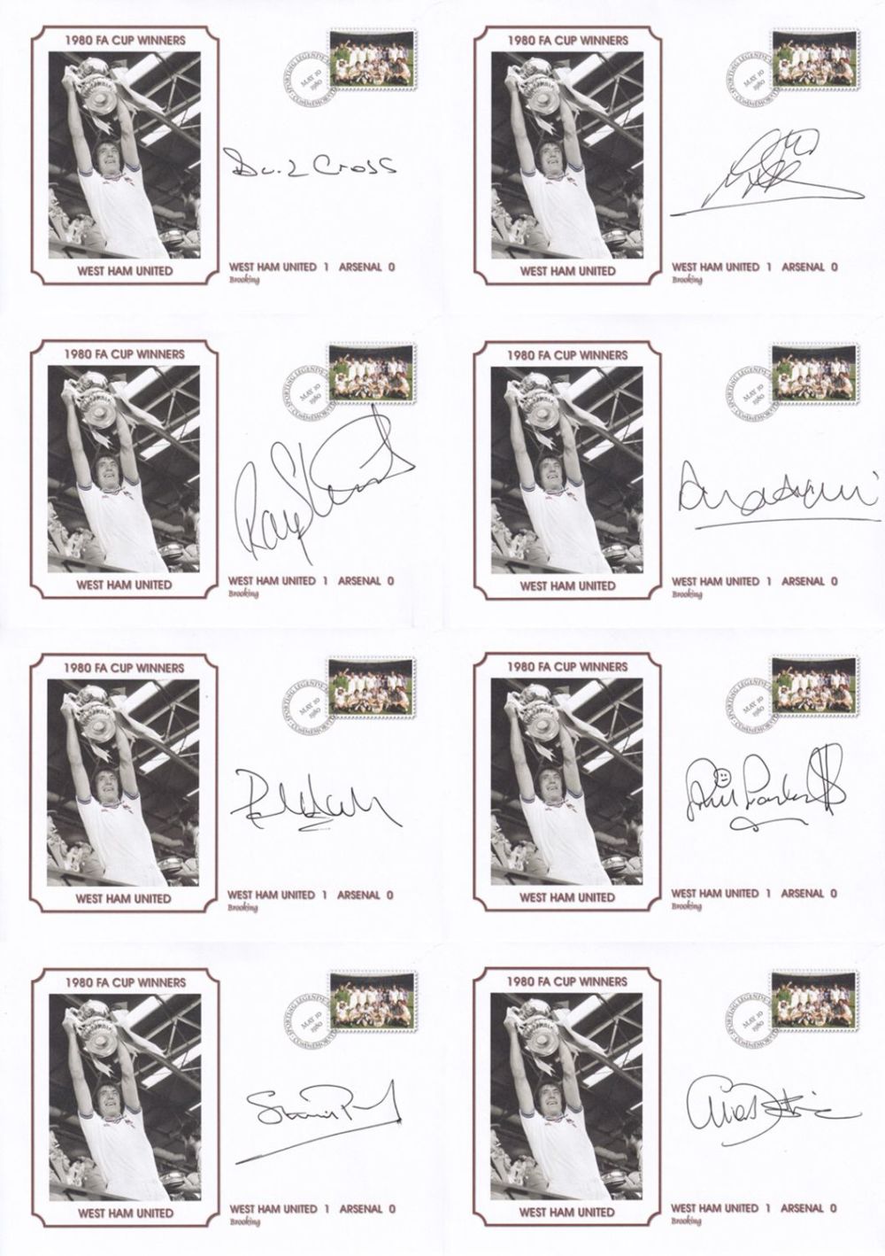 Lot 60: Autographed 1980 WEST HAM UNITED FA Cup Final...