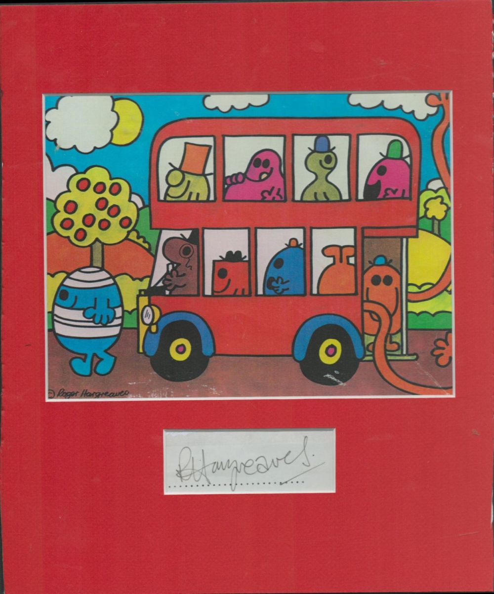 Lot 138: Roger Hargreaves 10x8 inch Mister Men signature piece...