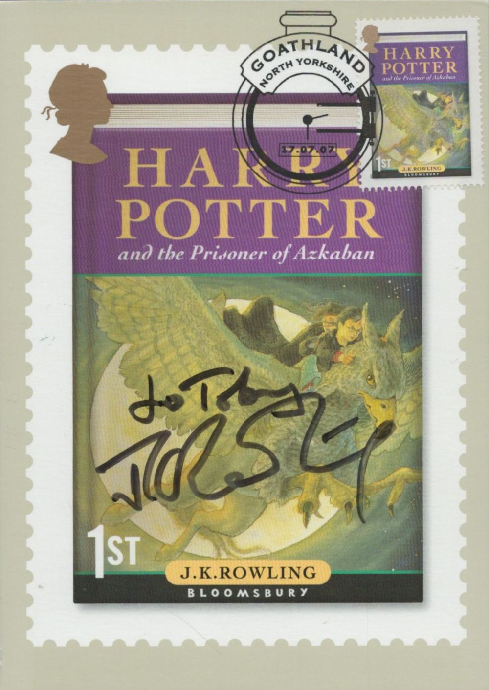 Lot 156: J.k Rowling and Daniel Radcliffe signed Harry Potter...