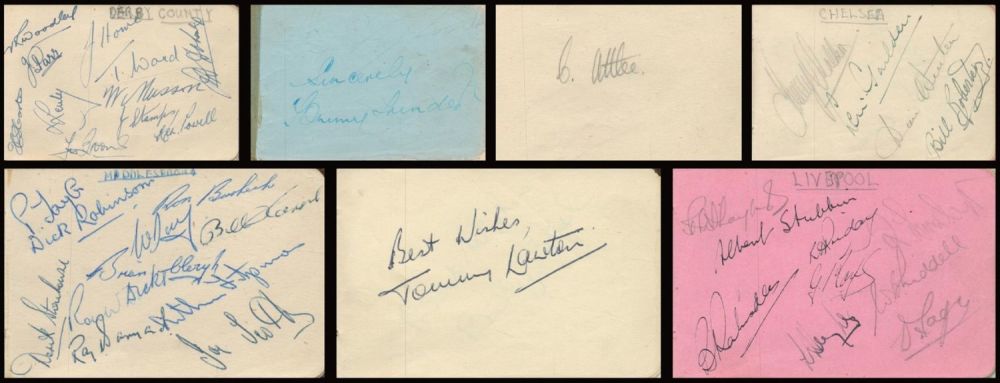 Lot 185: Historical, TV and Sport 1940S autograph book collection...