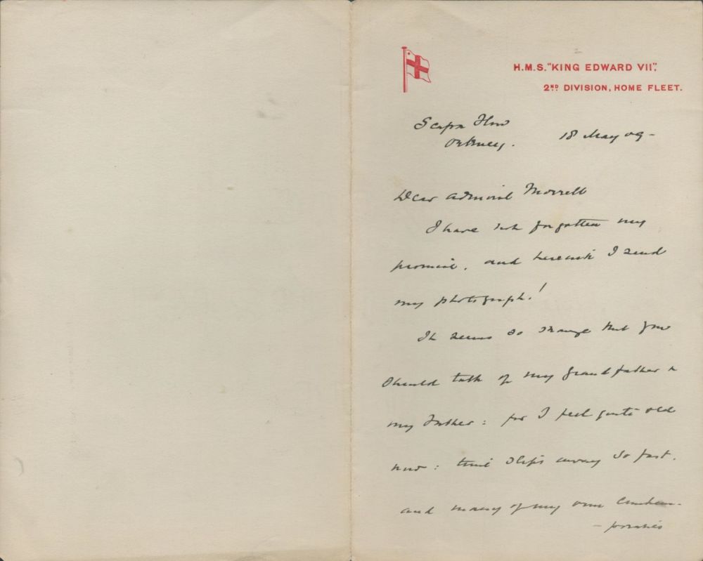 Lot 204: Admiral Sir A. Berkeley Milne (1855-1938) ALS dated...