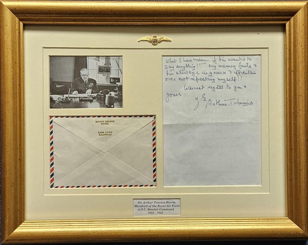 Lot 206: Sir Arthur Harris 18x14 inch overall framed and...