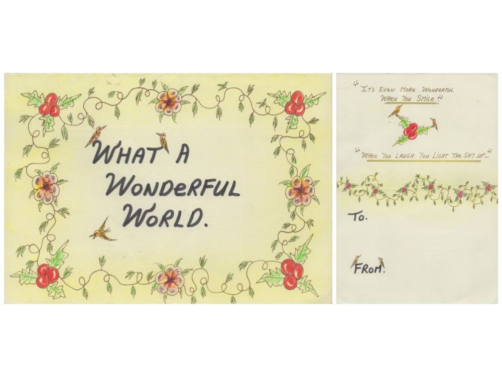 Lot 227: Charles Bronson signed greetings card with illustrations and...