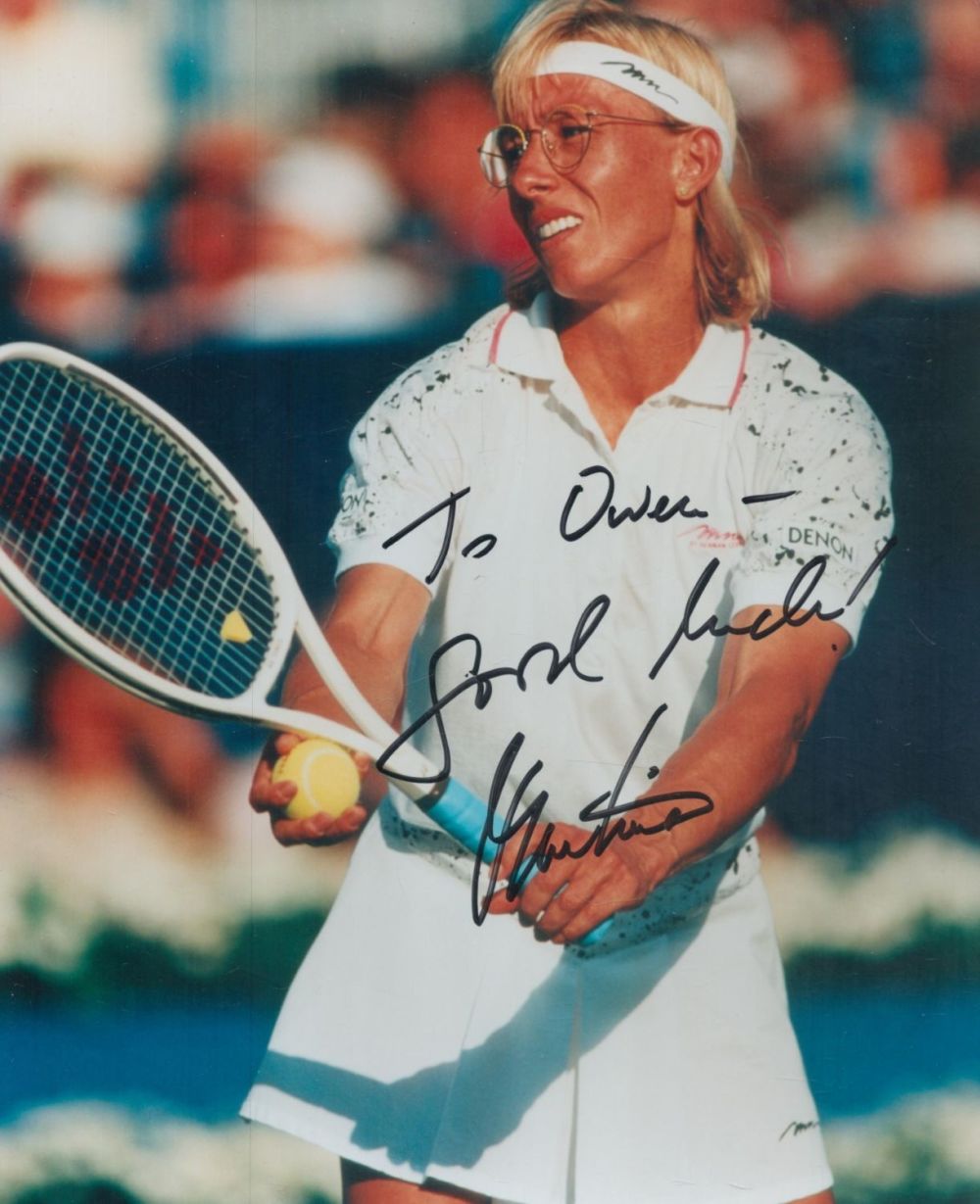 Lot 75: Tennis Martina Navratilova signed 12x8 inch colour photo...