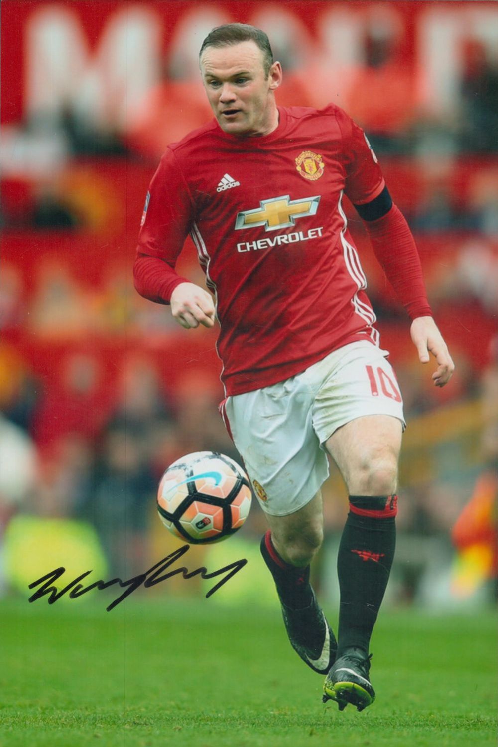 Lot 79: Football Wayne Rooney signed 12x8 inch colour photo...