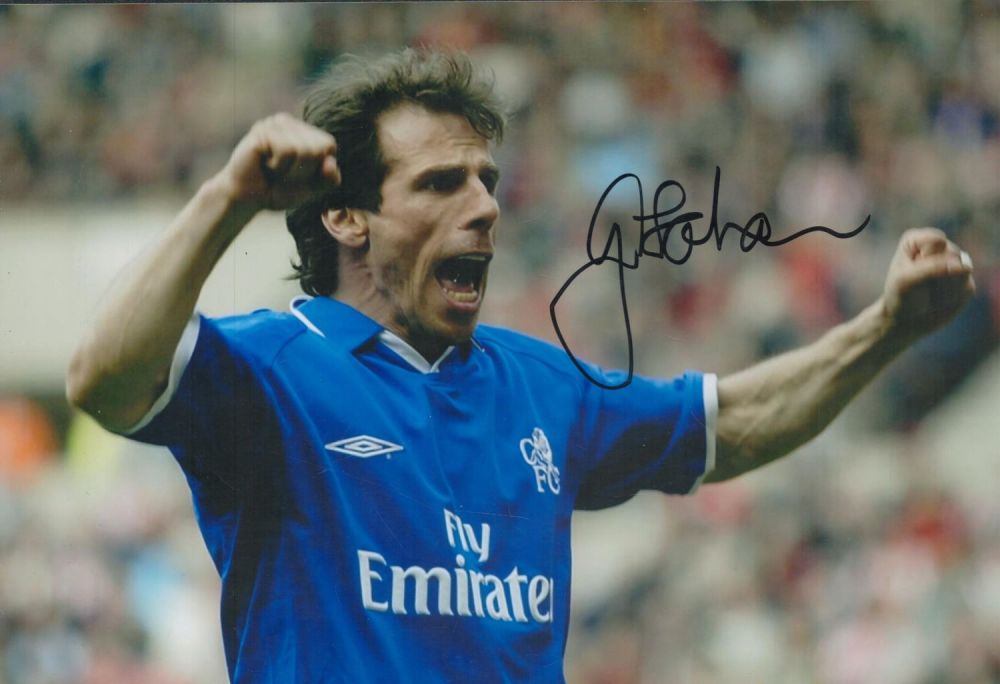 Lot 90: Football Gianfranco Zola signed 12x8 inch colour photo...
