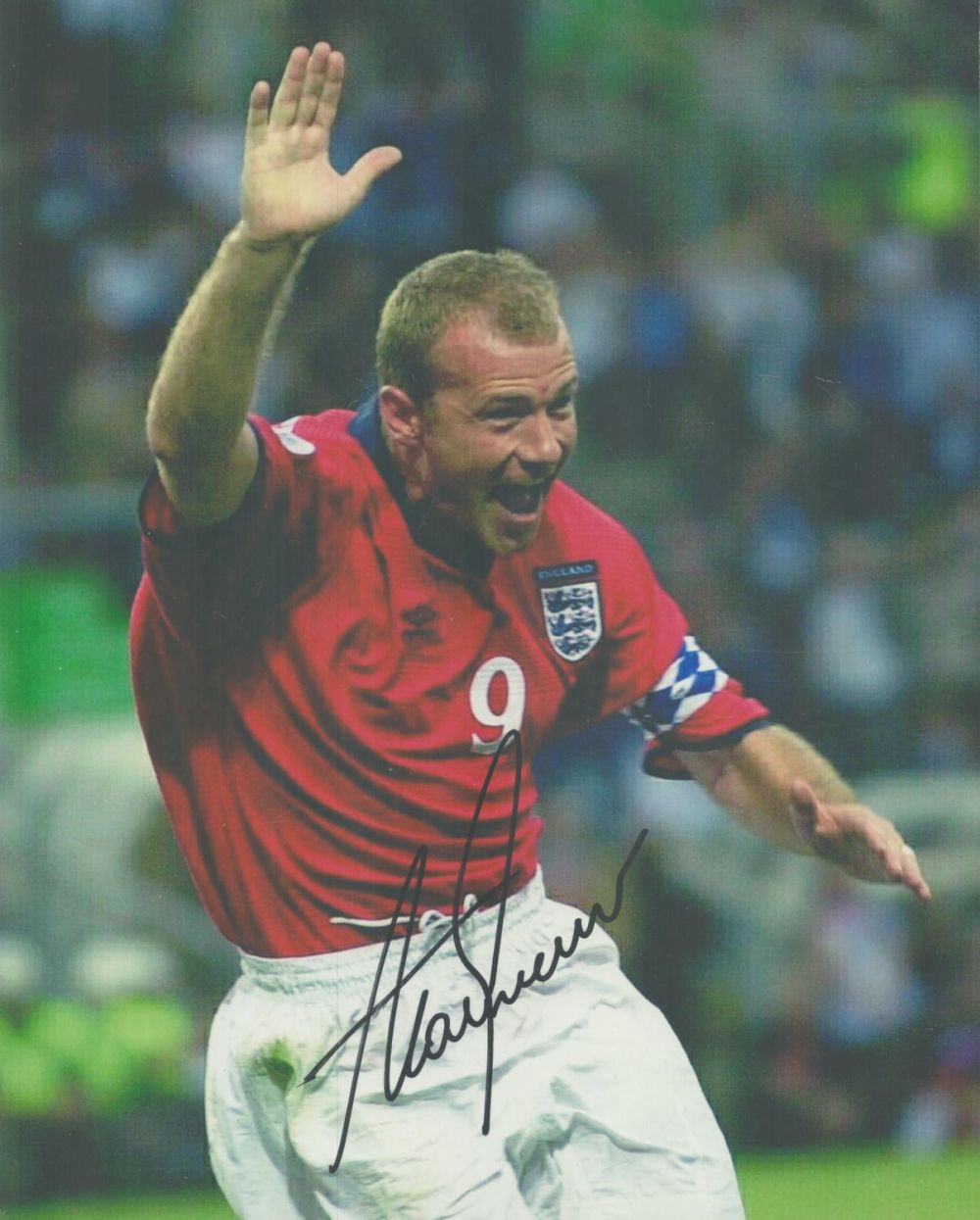 Lot 110: Football Alan Shearer signed 10x8 inch colour photo...