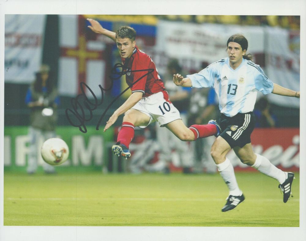 Lot 111: Football Michael Owen signed 10x8 inch colour photo...