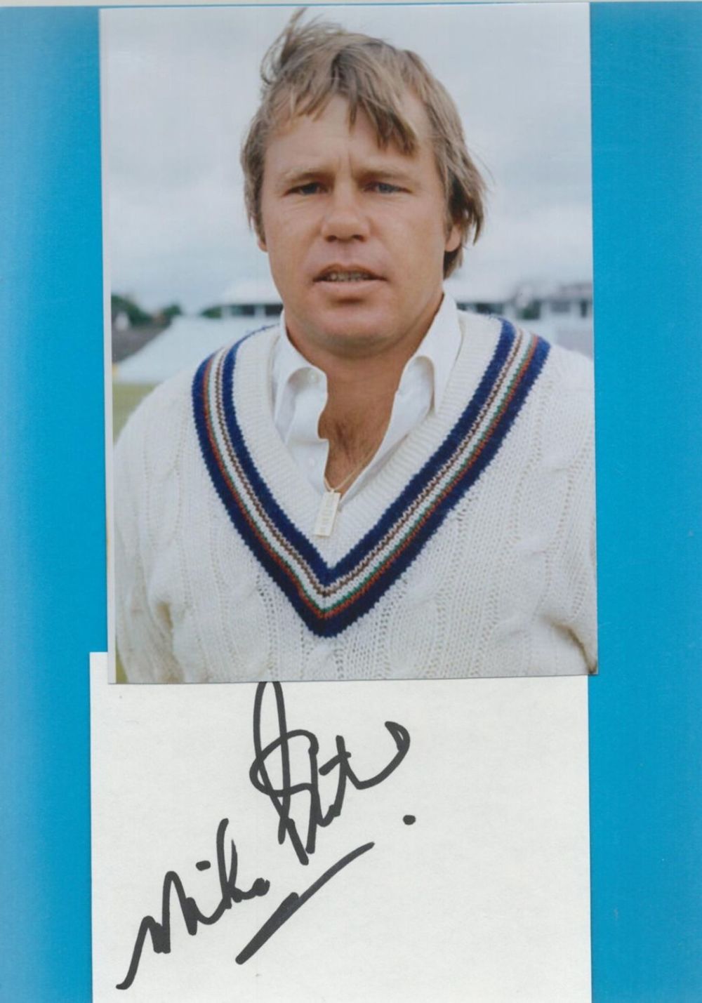 Lot 151: Cricket. Mike Proctor Signed Autograph Card With colour...