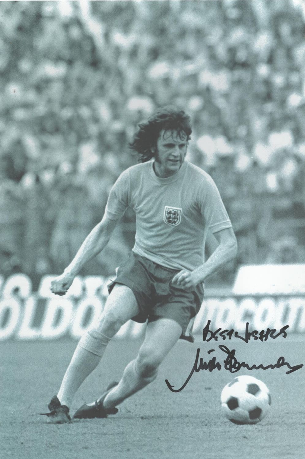 Lot 164: Football Mick Channon signed 12x8 inch black and...