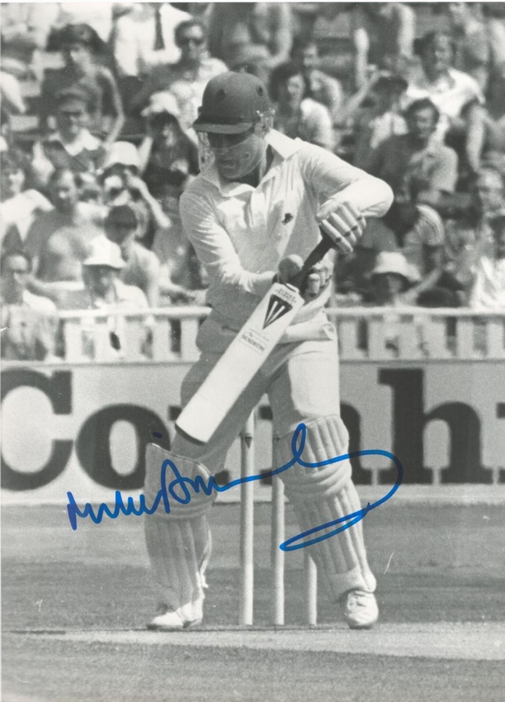 Lot 169: Cricket Mike Brearley signed 10x7 inch black and...