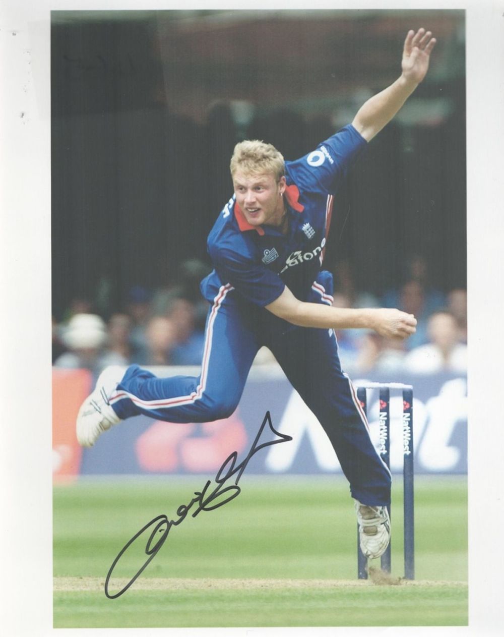 Lot 178: Cricket Andrew Flintoff signed 10x8 inch colour photo...