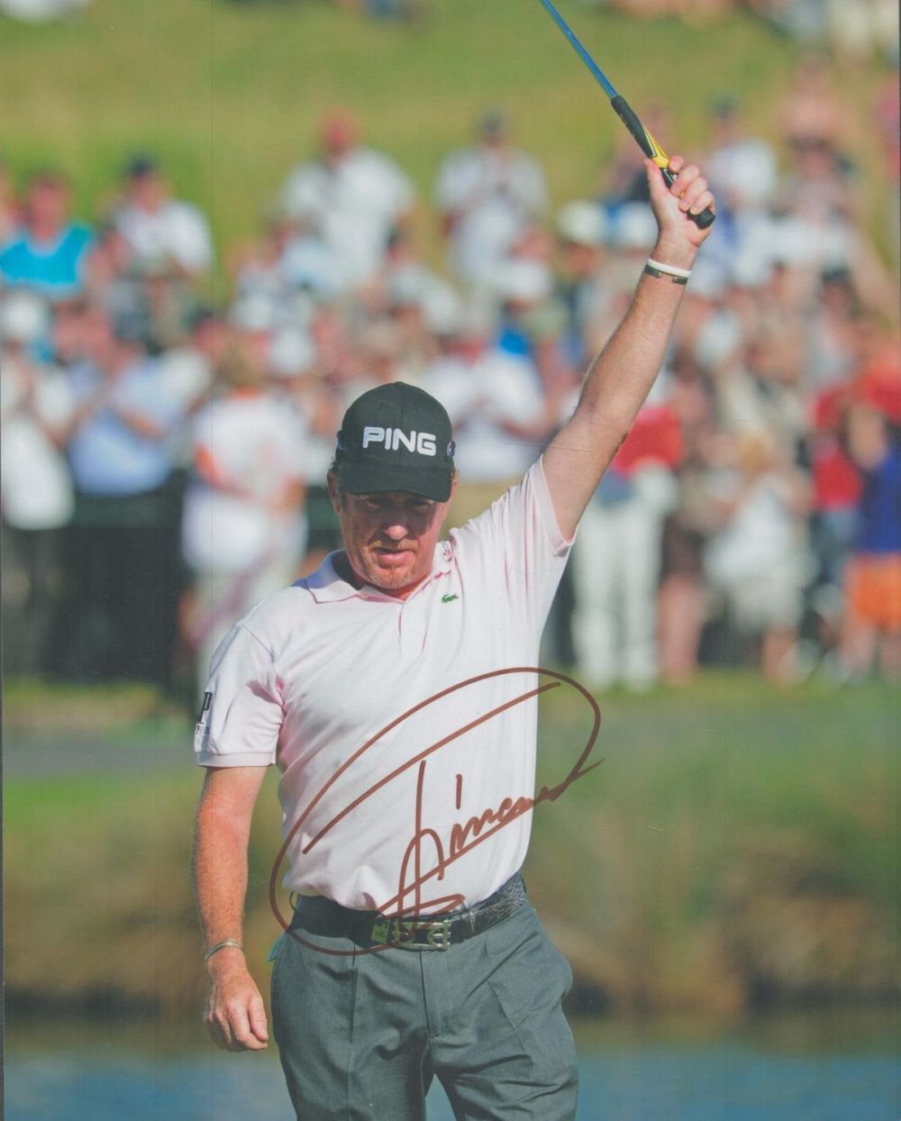 Lot 211: Golf Miguel Angel Jimenez signed 12x8 inch colour...