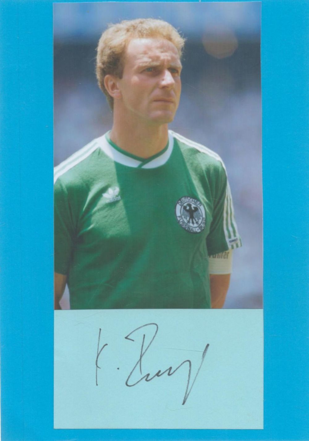 Lot 225: Football. Karl Heinz Rummenigge Signed Autograph Card with...