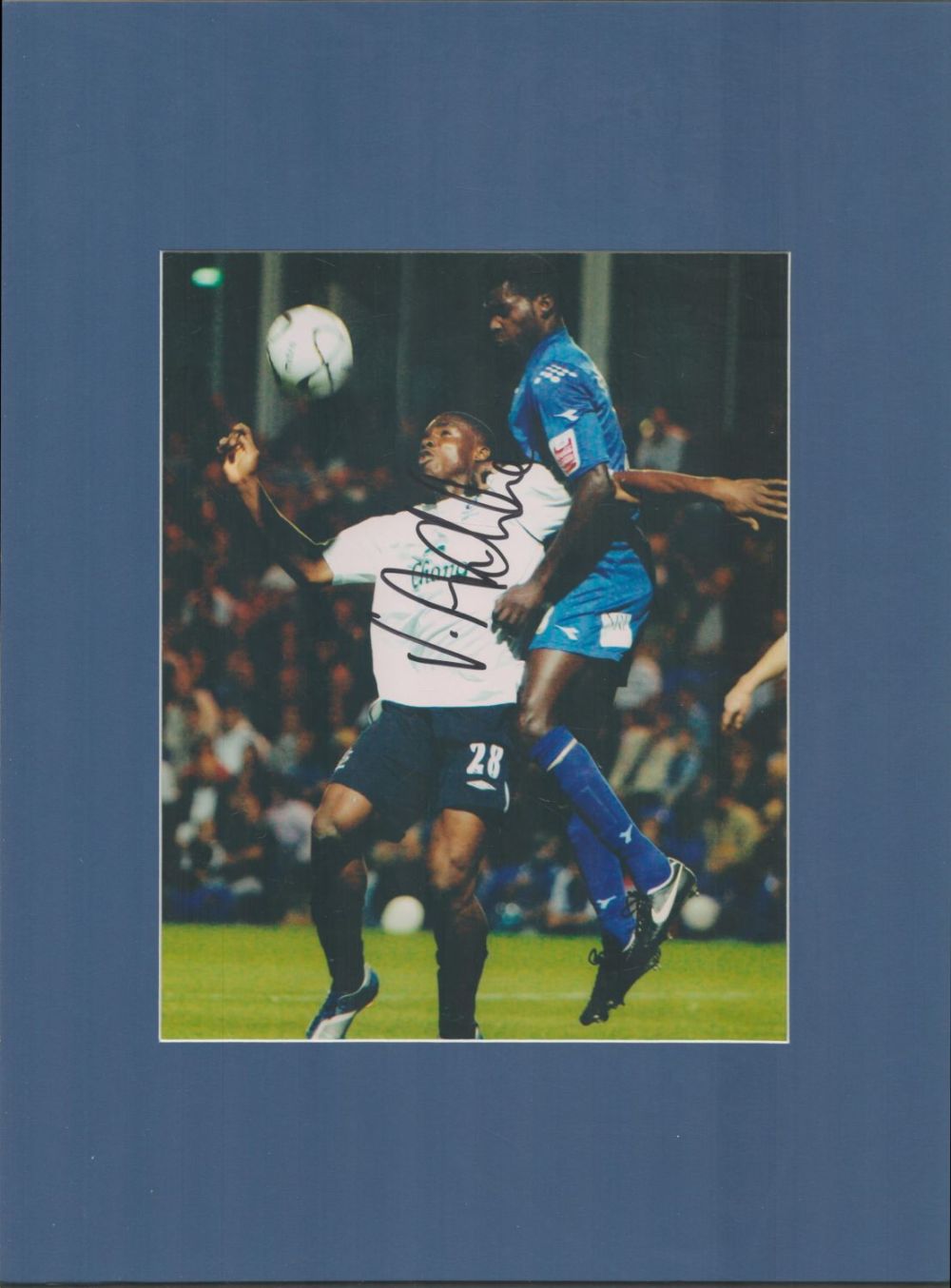 Lot 249: Football Victor Anichebe signed 16x12 inch overall mounted...