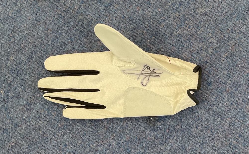 Lot 293: Golf Rafael Cabrera-Bello Signed Xtra Large Golfing Glove...