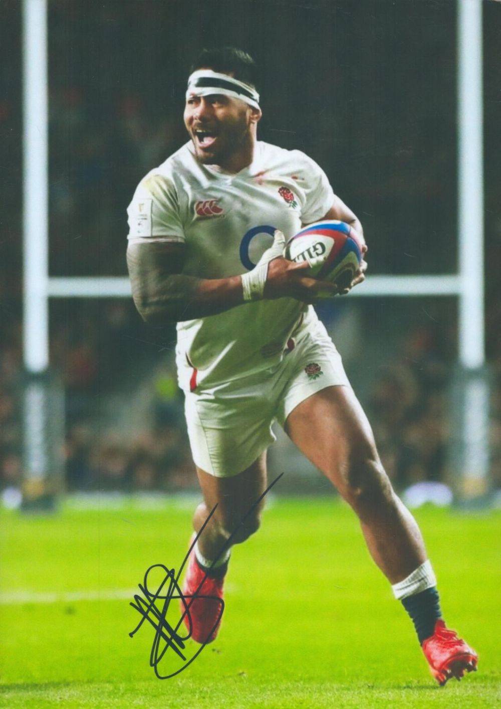 Lot 310: Rugby Union Manu Tuilagi signed 12x8 inch colour...