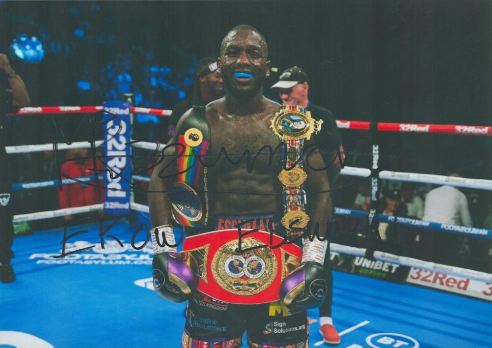 Lot 312: Boxing Ekow Essuman signed 12x8 inch colour photo....