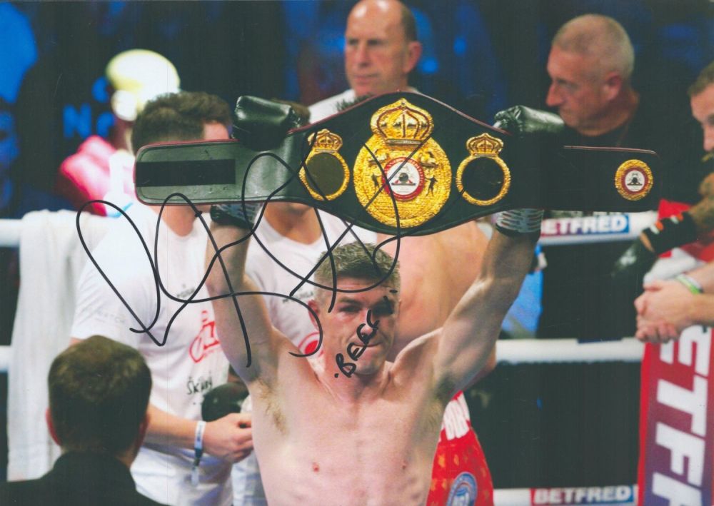 Lot 313: Boxing Liam Smith signed 12x8 inch colour photo....