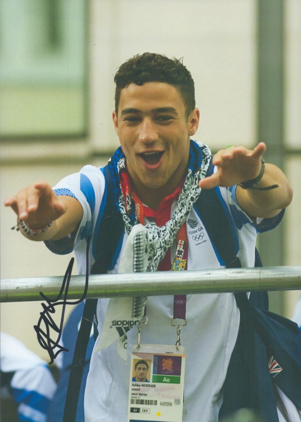 Lot 321: Olympics Ashley McKenzie signed 12x8 inch colour photo....
