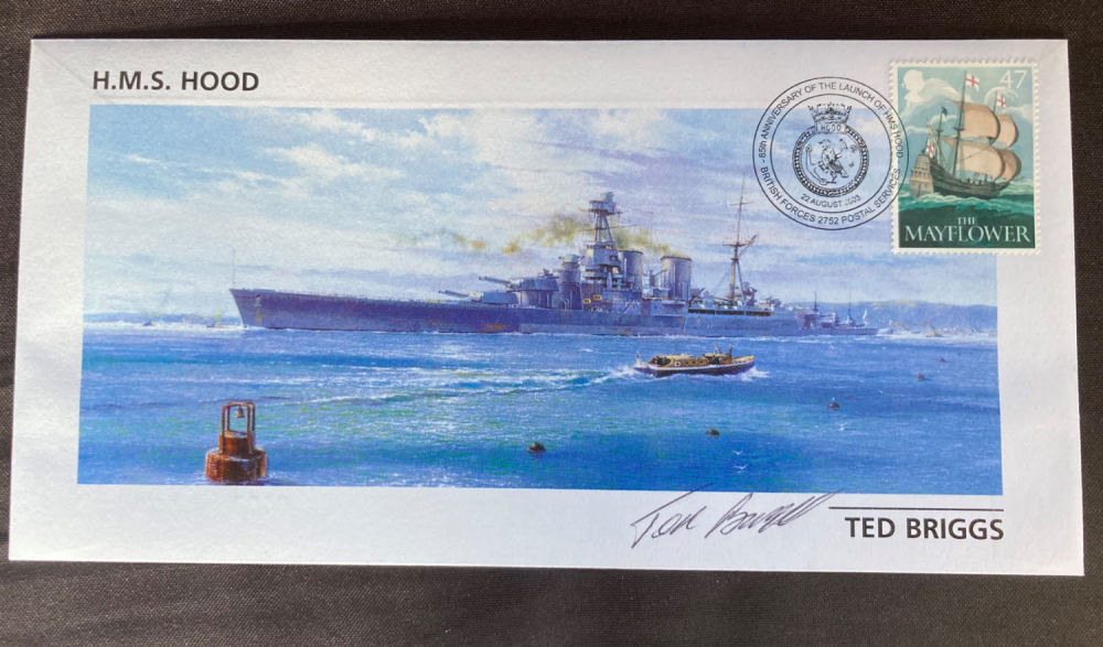 Lot 58: WW2 HMS Hood survivor Ted Briggs signed 85th...