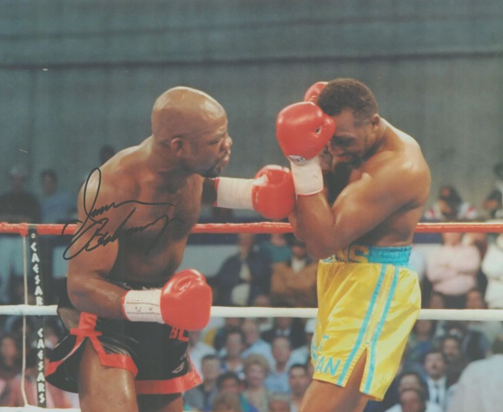 Lot 160: Iran Barkley signed 10x8 colour photo pictured in...