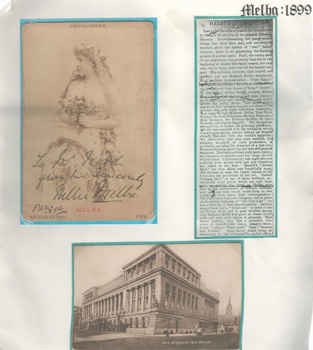 Lot 189: Dame Nellie Melba signed 7 x 5 vintage...