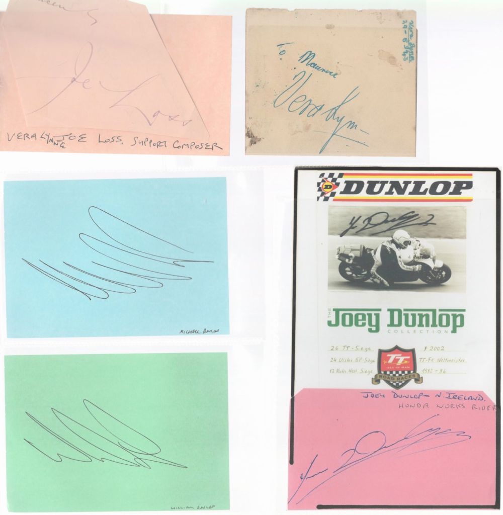 Lot 196: Sport/tv signed collection. 5 items mainly album pages....