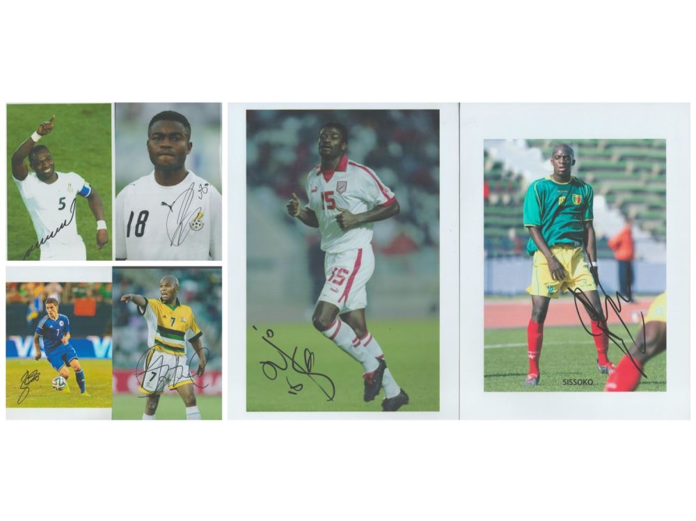 Lot 246: Football International collection includes 6 signed colour photos...