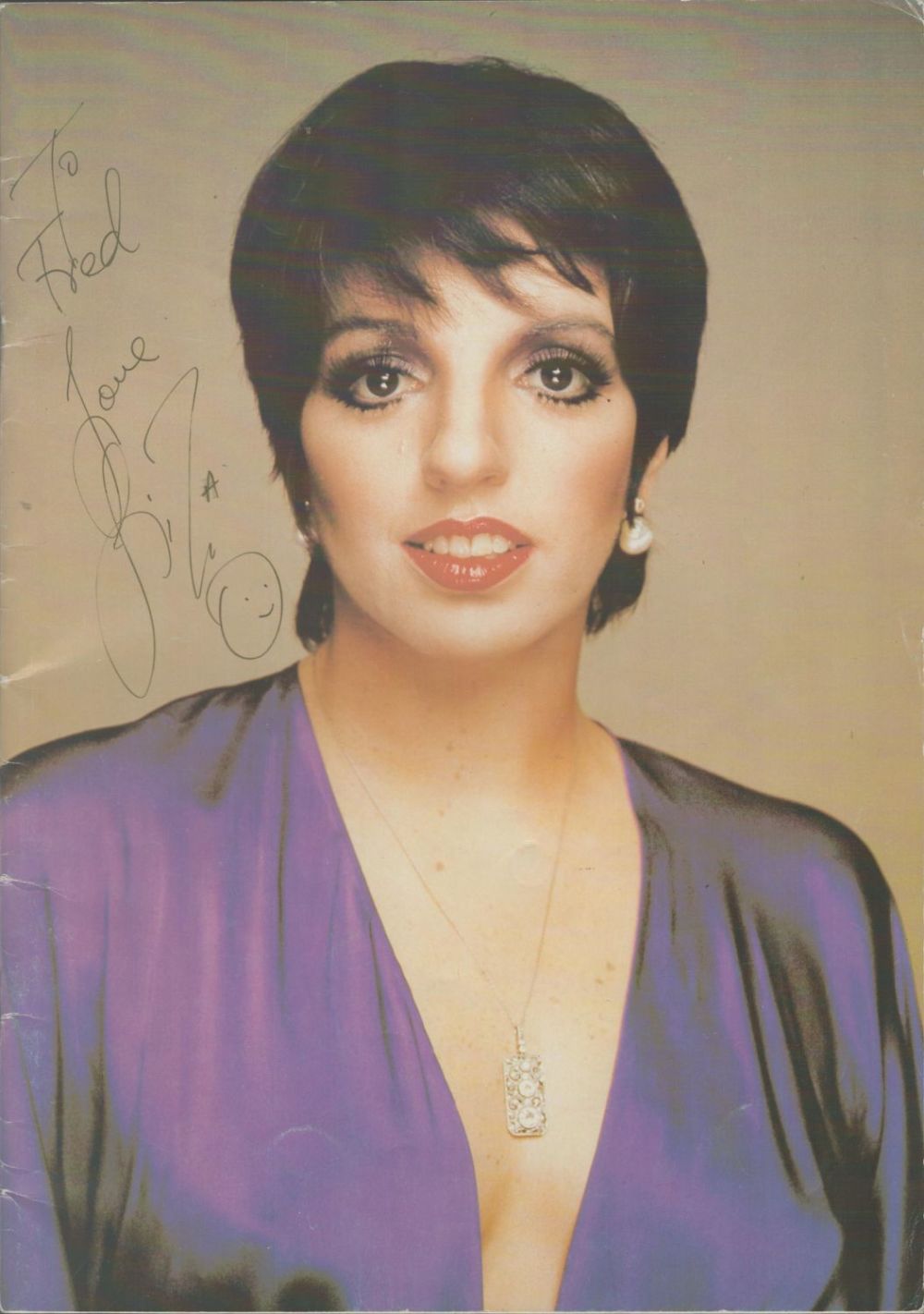 Lot 247: Liza Minnelli signed 1978 vintage concert tour programme...