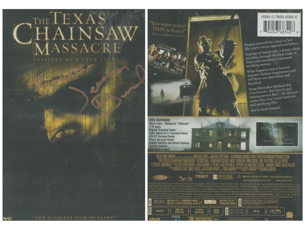 Lot 377: Signed Jessica Biel DVD sleeve include DVD The...