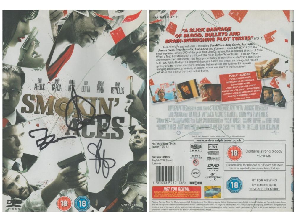 Lot 378: Multi signed Andy Garcia plus 2 others DVD...