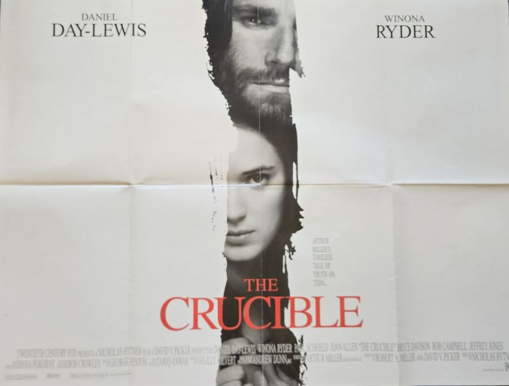 Lot 415: The Crucible Approx. 30x40 Inch movie poster. Daniel...