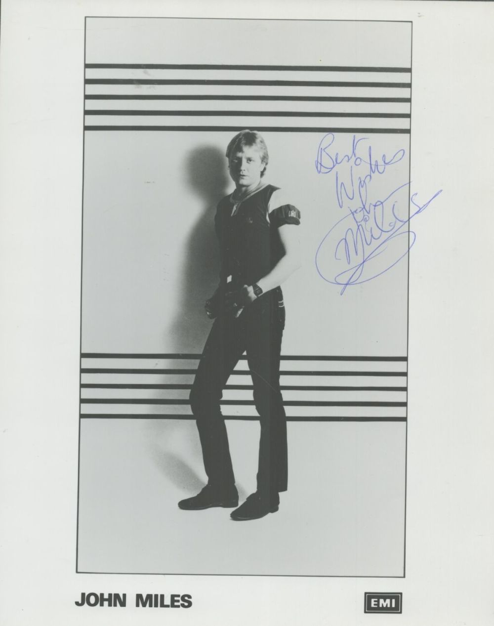 Lot 431: John Miles signed black & white photo 10x8...