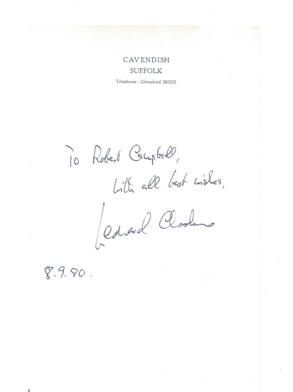 Lot 512: Leonard Cheshire VC OM DSO DFC signature on...